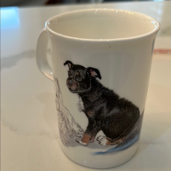 Fine bone English China Roy Kirkham White and Black Dog mug - Picture 3 of 10